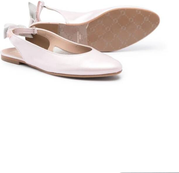 Eli1957 bow-detailing leather ballerina shoes Pink