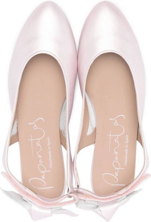 Eli1957 bow-detailing leather ballerina shoes Pink