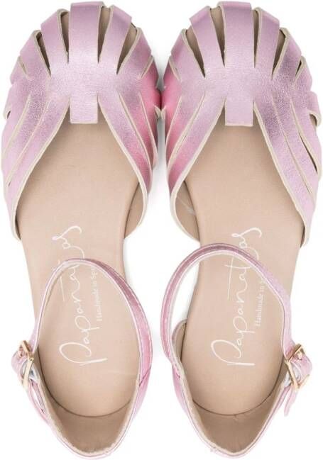 Eli1957 caged leather sandals Pink