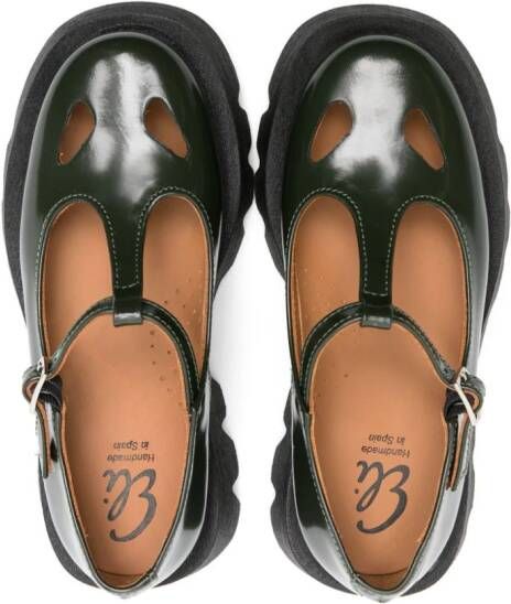 Eli1957 cut-out chunky leather loafers Green