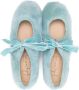 Eli1957 faux-fur lace-up ballerina shoes Blue - Thumbnail 3