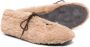 Eli1957 faux-fur lace-up ballerina shoes Brown - Thumbnail 2
