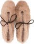 Eli1957 faux-fur lace-up ballerina shoes Brown - Thumbnail 3