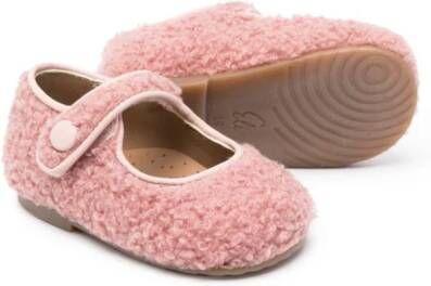 Eli1957 felted flat ballerina shoes Pink