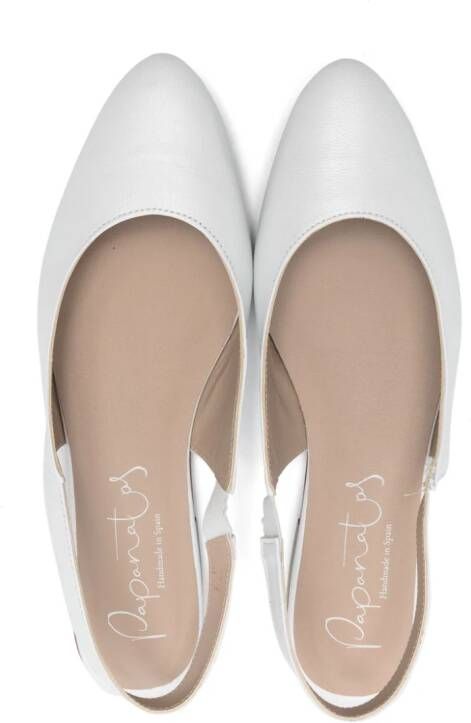 Eli1957 leather ballerina shoes White