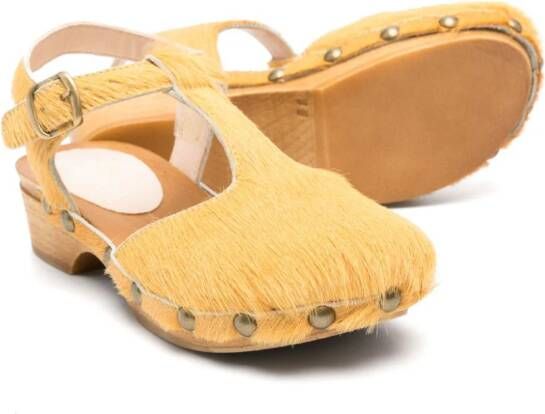 Eli1957 stud-detail leather sandals Yellow