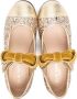 ELIE SAAB JUNIOR bow-detail glittered ballerina shoes Gold - Thumbnail 3