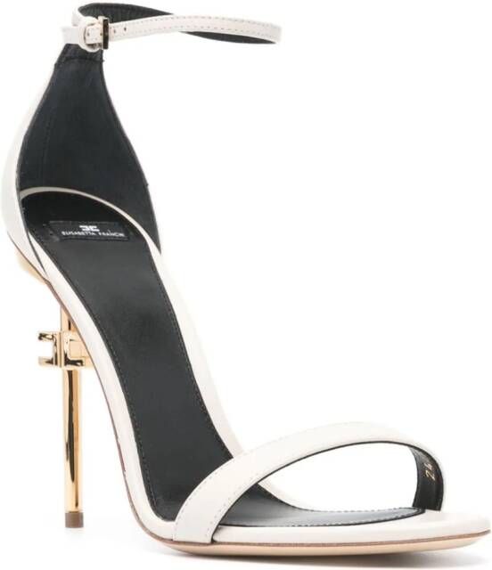 Elisabetta Franchi 105mm leather sandals Neutrals