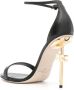 Elisabetta Franchi 115mm logo-heel leather sandals Black - Thumbnail 3