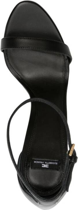 Elisabetta Franchi 115mm logo-heel leather sandals Black