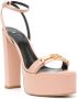 Elisabetta Franchi 145mm platform leather sandals Pink - Thumbnail 2