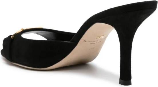 Elisabetta Franchi 80mm logo-plaque sandals Black
