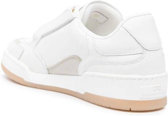 Elisabetta Franchi appliqué-logo leather sneakers White