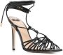 Elisabetta Franchi chain-detail open-toe sandals Black - Thumbnail 2