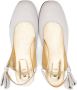 Elisabetta Franchi La Mia Bambina bow-detail leather ballerina shoes White - Thumbnail 3