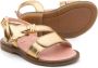 Elisabetta Franchi La Mia Bambina bow-detailing metallic sandals Gold - Thumbnail 2