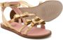 Elisabetta Franchi La Mia Bambina bow-details metallic sandals Gold - Thumbnail 2
