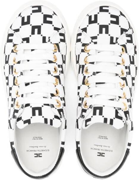 Elisabetta Franchi La Mia Bambina logo-print sneakers Black