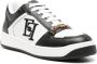 Elisabetta Franchi logo-embroidered leather sneakers White - Thumbnail 2