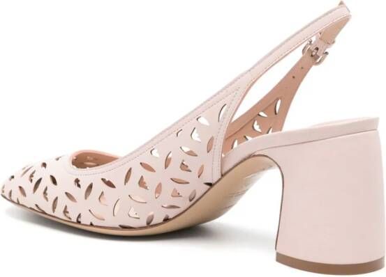 Emporio Armani 55mm cut-out leather pumps Pink