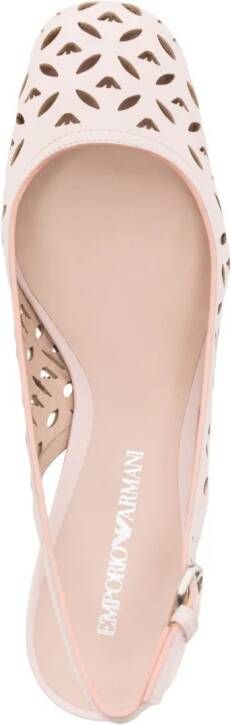 Emporio Armani 55mm cut-out leather pumps Pink