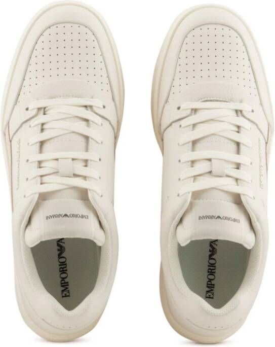 Emporio Armani ASV regenerated leather low-top sneakers White