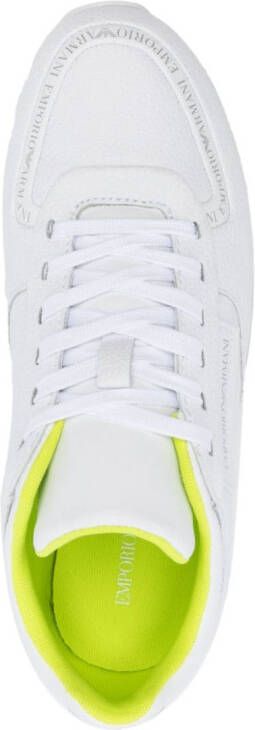 Emporio Armani calf-leather lace-up sneakers White
