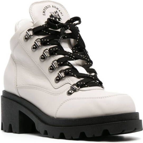 Emporio Armani Chalet Collection 60mm hiking boots White