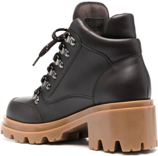 Emporio Armani Chalet Collection 65mm hiking boots Brown