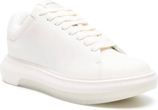 Emporio Armani Chunky leather sneakers White