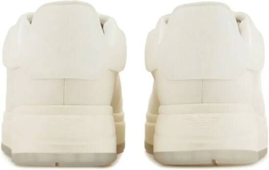 Emporio Armani chunky leather sneakers White