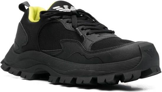 Emporio Armani chunky-ridged-sole sneakers Black