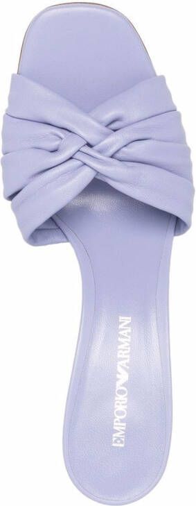 Emporio Armani cross-strap open-toe sandals Purple