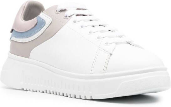 Emporio Armani embossed-logo low-top sneakers White