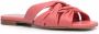 Emporio Armani flat leather slides Pink - Thumbnail 2