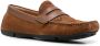 Emporio Armani flocked-logo driving loafers Brown - Thumbnail 2