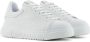 Emporio Armani grained-leather sneakers White - Thumbnail 2