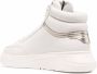 Emporio Armani high-top leather sneakers White - Thumbnail 3