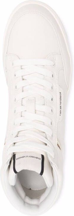 Emporio Armani high-top leather sneakers White