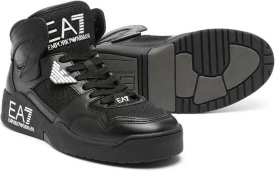 Emporio Armani Kids R312 Triple high-top sneakers Black