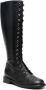 Emporio Armani knee-high leather lace-up boots Black - Thumbnail 2