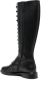 Emporio Armani knee-high leather lace-up boots Black - Thumbnail 3