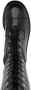 Emporio Armani knee-high leather lace-up boots Black - Thumbnail 4