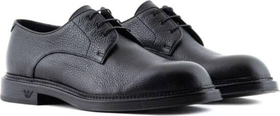 Emporio Armani lace-up leather derby shoes Black