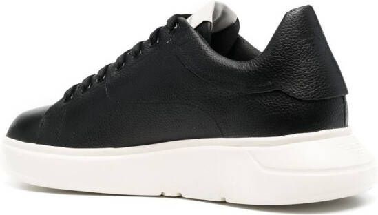 Emporio Armani lace-up leather sneakers Black