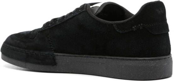 Emporio Armani lace-up suede sneakers Black