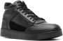 Emporio Armani leather high-top sneakers Black - Thumbnail 2