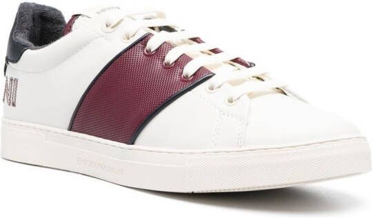 Emporio Armani leather lo-top sneakers White
