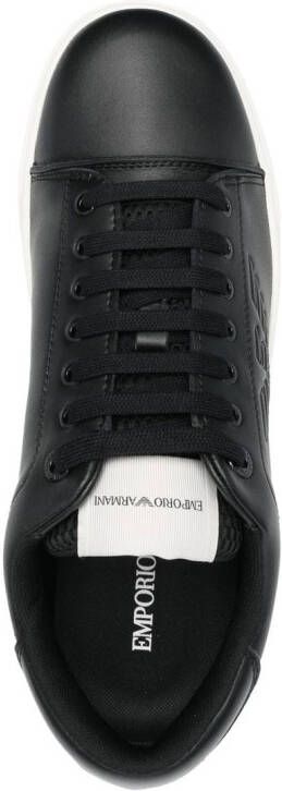 Emporio Armani logo-detail lace-up sneakers Black