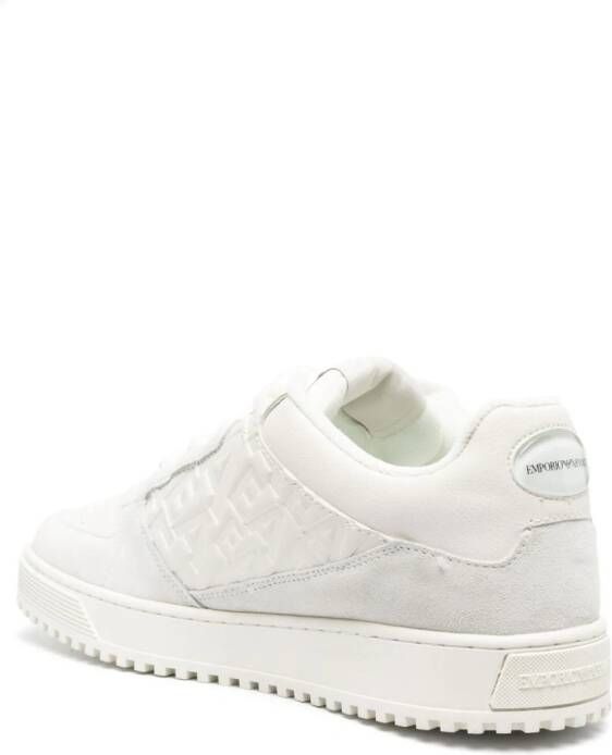 Emporio Armani logo-embellished tonal sneakers White